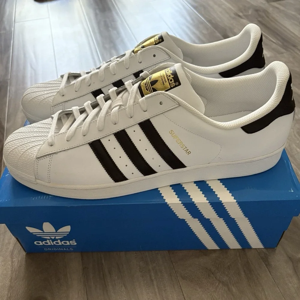Adidas Superstar Men's size 19 custom large‎ size NEW in the box